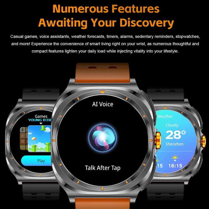 2025 New Smart Watch 2 In 1 Earphone Smartwatch Bluetooth Call for Men Watch Navigation Heart Rate Monitor Sports Music SmartWatch