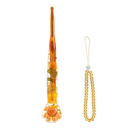 Floral Resin Crochet Hook Dried Flower Clear Handle Crochet Hook 1 Pc