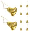 12Pcs Christmas Tree Bell Hanging Decorations Plastic Xmas Bells Ornaments Party Hanging Ornaments Holiday Home Decor