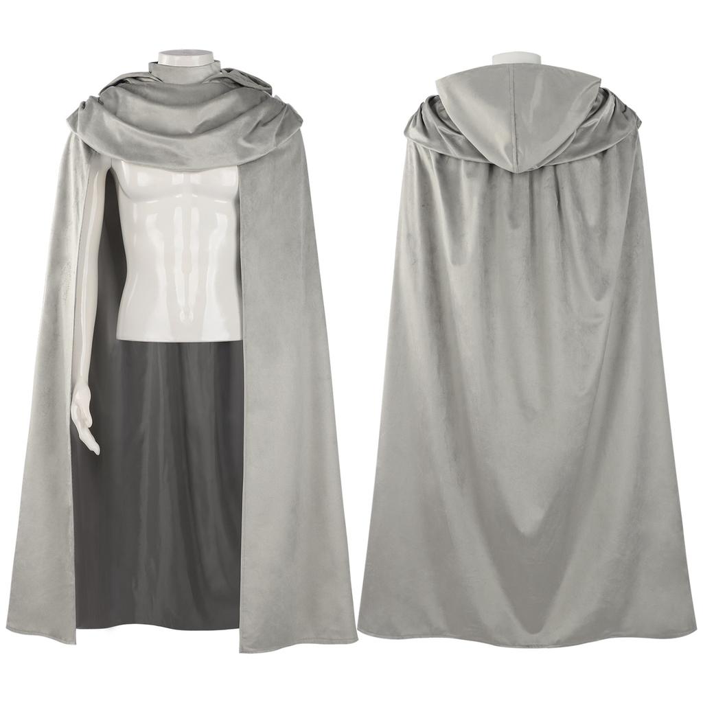 New Adult Halloween Medieval Renaissance Costume Hooded Cloak Men Ancient Retro Echo Cosplay Cape Fantasy Shawl Polyester