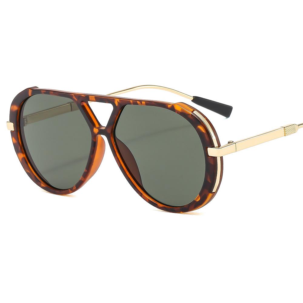 2024 Cheap Sunglasses Vintage Custom High Quality Sunglasses Own Logo Uv400 Mens Metal Frame Double Bridge Sunglasses