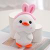 12cm Cute Little Doll Plush Toy with Hat Duck Rabbit Frog Pendants Gifts