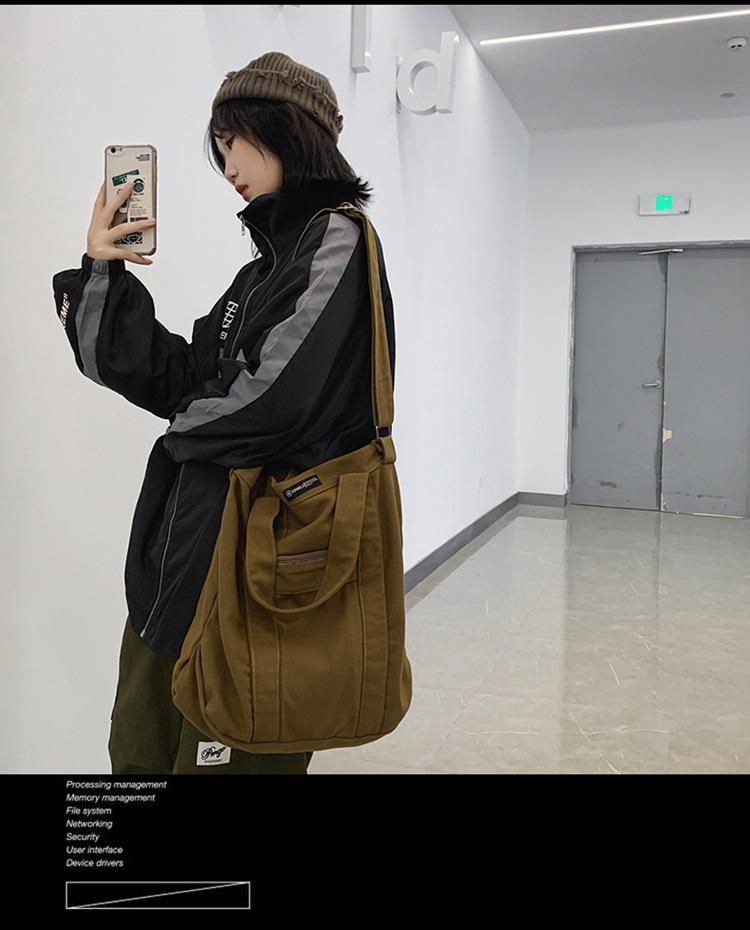 Retro Canvas Bag 2025: Unisex Korean Casual Shoulder-Crossbody Handbag