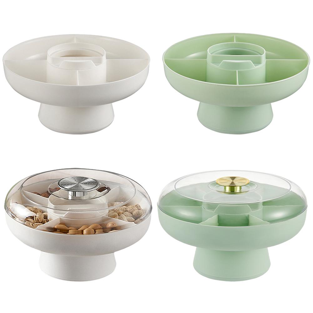 

Вращающийся на 360 ° лоток для закусок, многофункциональный с разделителем для десертов, орехов, конфет