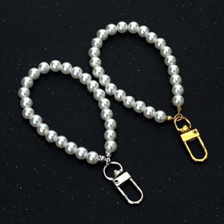 Imination Pearl Wrist Lanyard Keychain Anti-Lost Phone Charm Strap Pendant