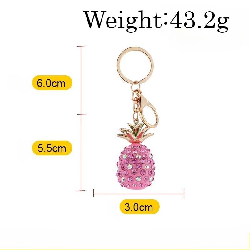 Mini Pineapple Keychain, Diamond Set, Women's Bag Pendant, Creative Handmade Accessories, Small Gifts