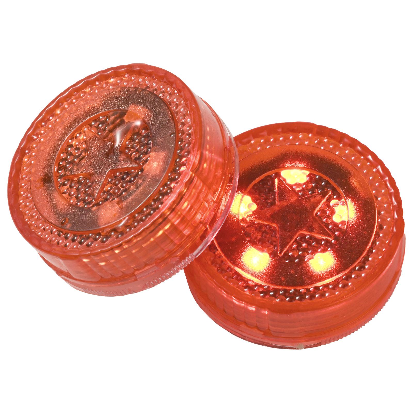 

Беспроводные светодиодные предупреждающие огни на дверях автомобиля Круглые предупреждающие огни Стробоскопы Аварийное освещение для предотвращения столкновений сзади Автомобильные аксессуары красный