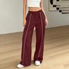 Women's Casual Color Wide Leg Pants for Everyday Wear