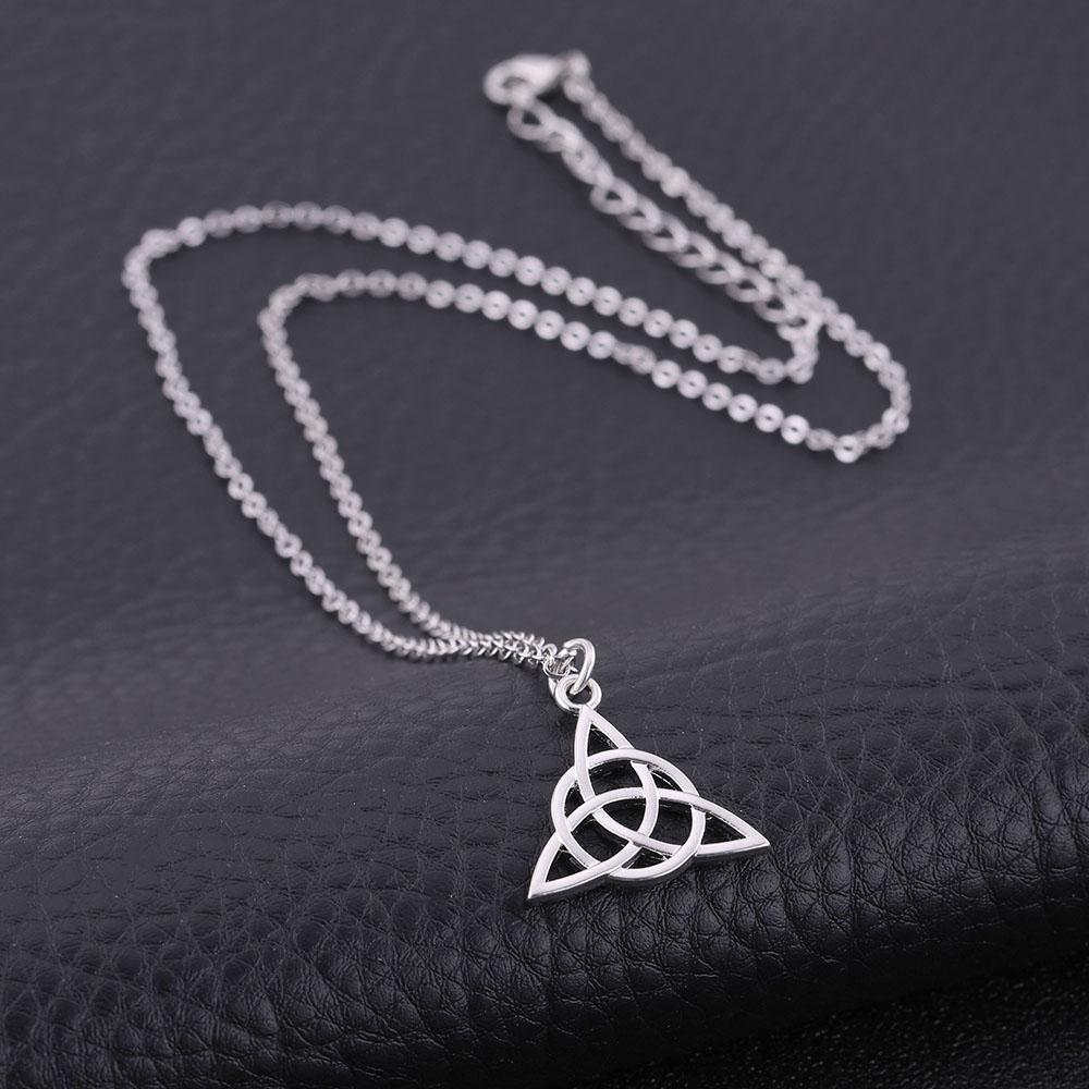 Teamer Witch Knot Pendant Necklace For Women Viking Irish Celticss Knot Magic Wicca Necklaces Jewelry Valentine Gifts Wholesale