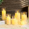Realistic Flickering LED Flameless Candles Rechargeable Atmosphere Night Lamp  Wedding Party