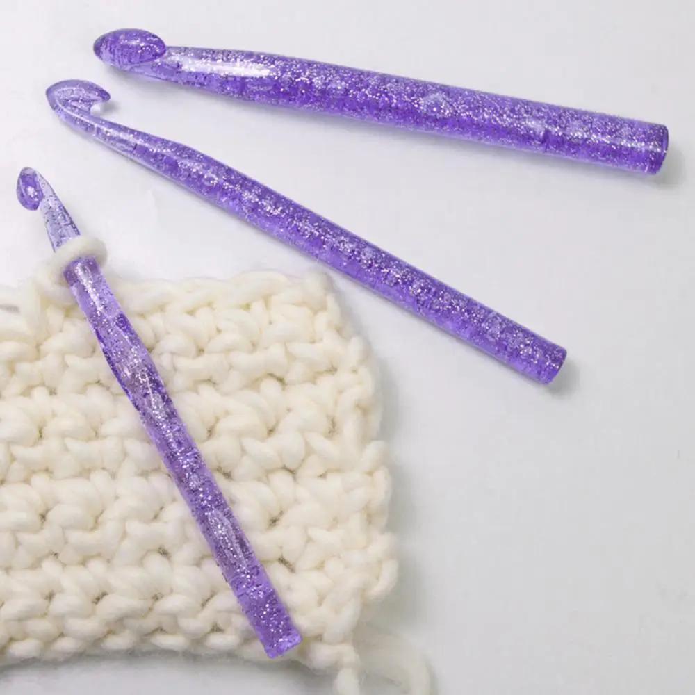 Crocheting Hooks 15mm 12mm 10mm Crochet Needle Sequin Crystal Crochet Hooks Sets Crochet Needles For Crocheting Crochet