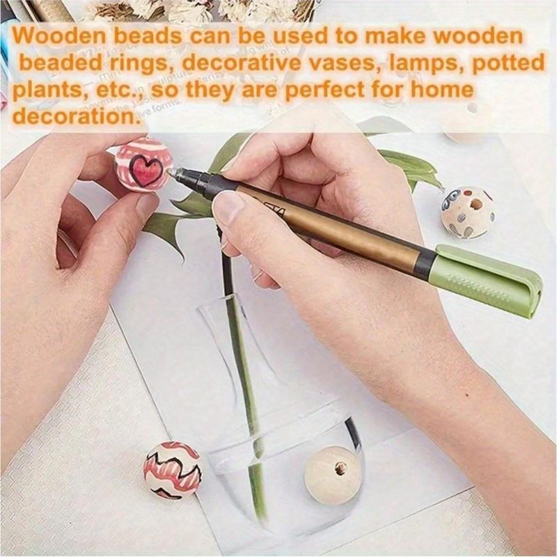 Wood Beads for Diy Handicrafts In Natural Wood Color