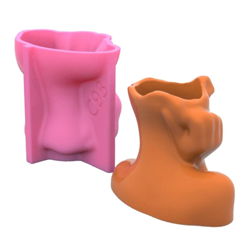 Succulents Flower Pot Resin Silicone Mold Suitable for Diy Garden Concrete Flower Pot Candle Holder Crafts Home Decor