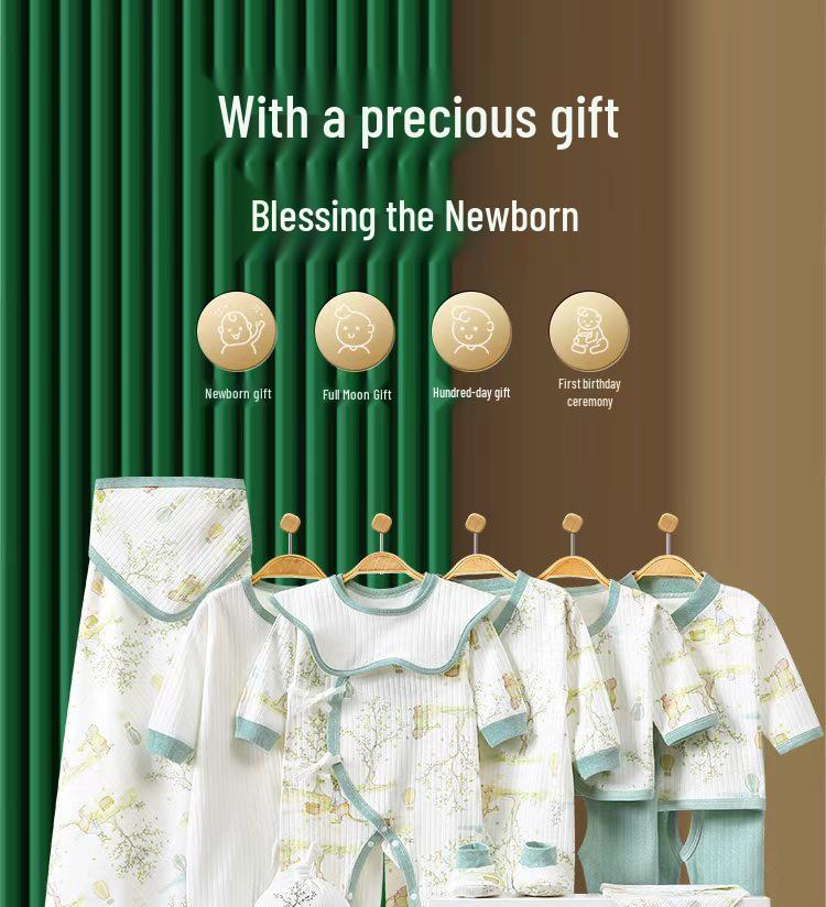 Autumn Pure Cotton Newborn Gift Set - Baby Clothes, Full Moon Gifts & Supplies