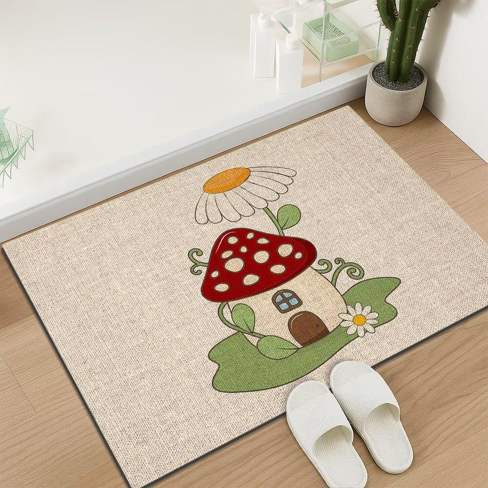 Entrance Linen Floor Mat Dirt Resistant and Non Slip Floor Mat Household Bathroom Floor Mat