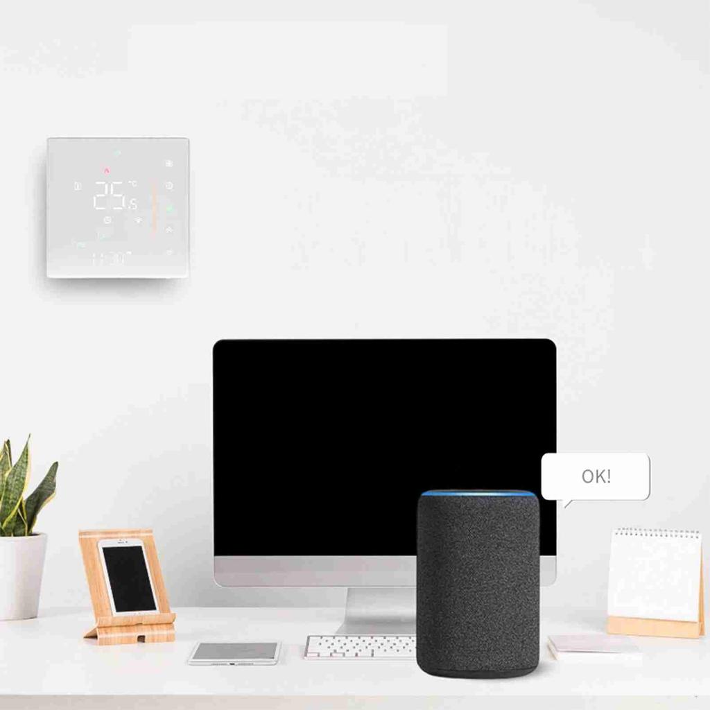 WiFi Smart Thermostat Temperature Controller Weekly Programmable Supports Touch Control  Mobile APP  Voice Control