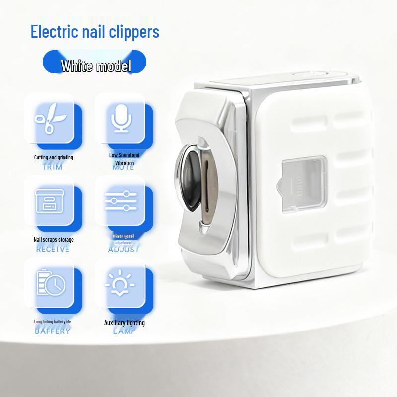 Portable Rechargeable Electric Nail Clipper with Digital Display and Magnetic Suction