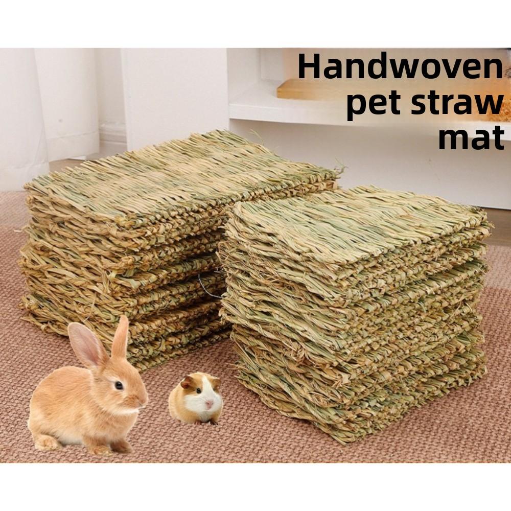 Pet Straw Mat, Hand-woven Rabbit Straw Mat, Guinea Pig Hamster Guinea Pig Foot Mat, Rabbit Straw Nest, Pet Supplies