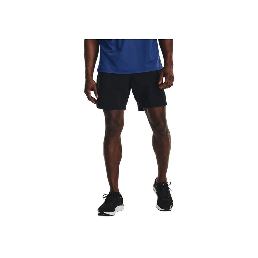 Under Armour Pure Color Belted 2-In-1 Running Shorts Men Bottoms Black 1376831-001