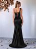 Elegant Women's One-Shoulder Spaghetti Strap Long Evening Gown