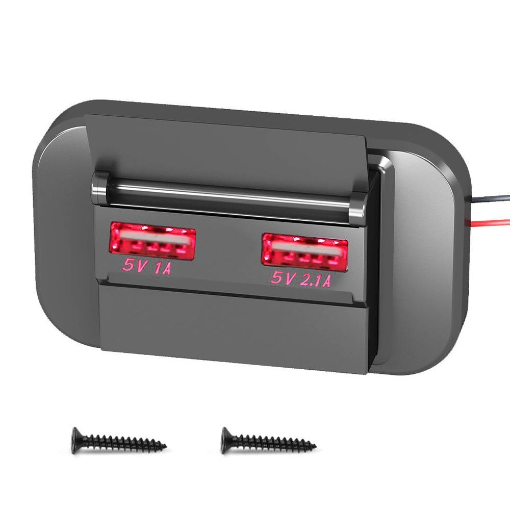 12V/24V Car Bus Charger Socket Adapter USB Power Panel Fast Charge PD Type C Dual USB Ports For Marine RV Quick Charge