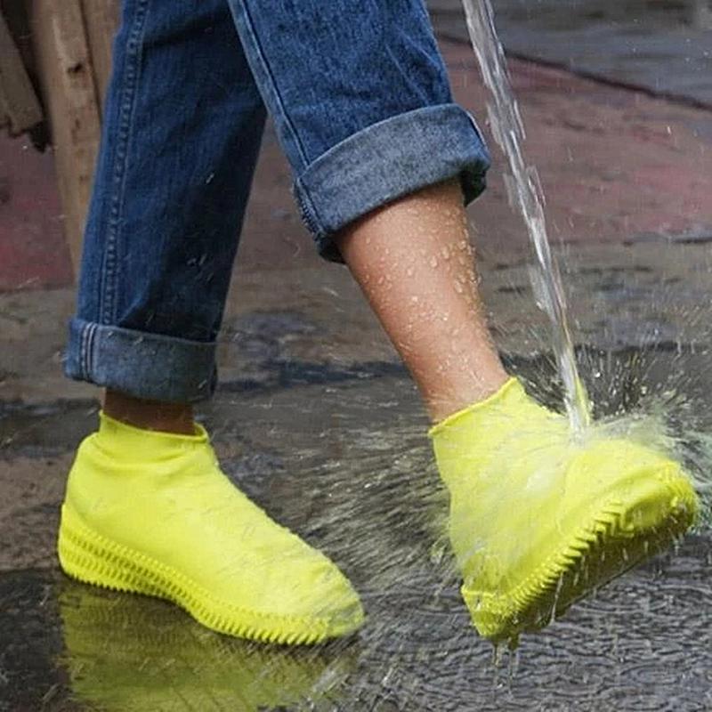 Reusable Waterproof Rain Shoes Covers Slip-resistant Rubber Rain Boot Overshoes Outdoor Walking Shoes Accessories Dropship