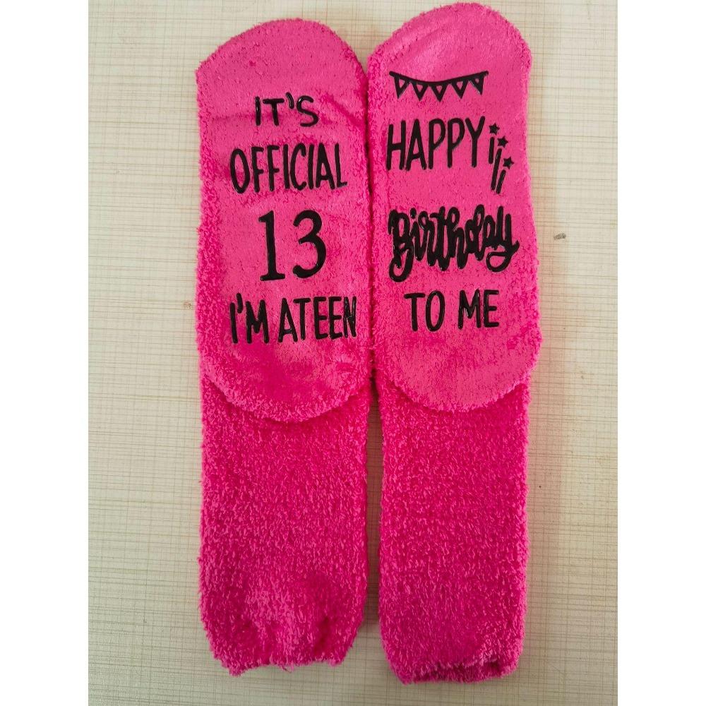 Luxury Fuzzy Wine Socks In Cupcake Gift Packaging Women Winter Fuzzy Plush Slipper Crew Socks Funny Accessory Present for Wife