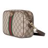 Gucci Ophidia Beschichtete Stoff Schultertasche Klein Damen Beige Dunkelbraun