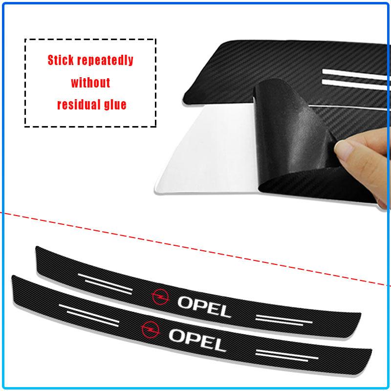1 Pezzo Paraurti Posteriore in Fibra di Carbonio per Auto Protezione Bagagliaio Adesivi 3D Per Opel Astra C G H Insignia J K Zafira B Corsa Vectra C Corsa C