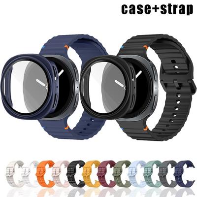 Silicone Band+case for Samsung Galaxy Watch 8 Strap Smartwatch Accessories Sport Bracelet for Correa Galaxy Watch 8 40/44mm Case