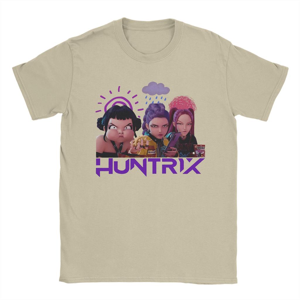 Streetwear T-Shirt Sommer HUNTRIX Schlechte Laune Rumi Zoey Mira Kpop Dämonenjäger Hippie T-Shirts 100 Baumwolle T-Shirt für Männer