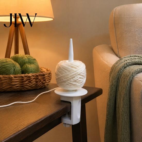 Desktop Yarn Dispenser Clip on Desk Holder, Adjustable Table Clamp Spindle for Knitting Stand, Anti-winding Crocheting Guide