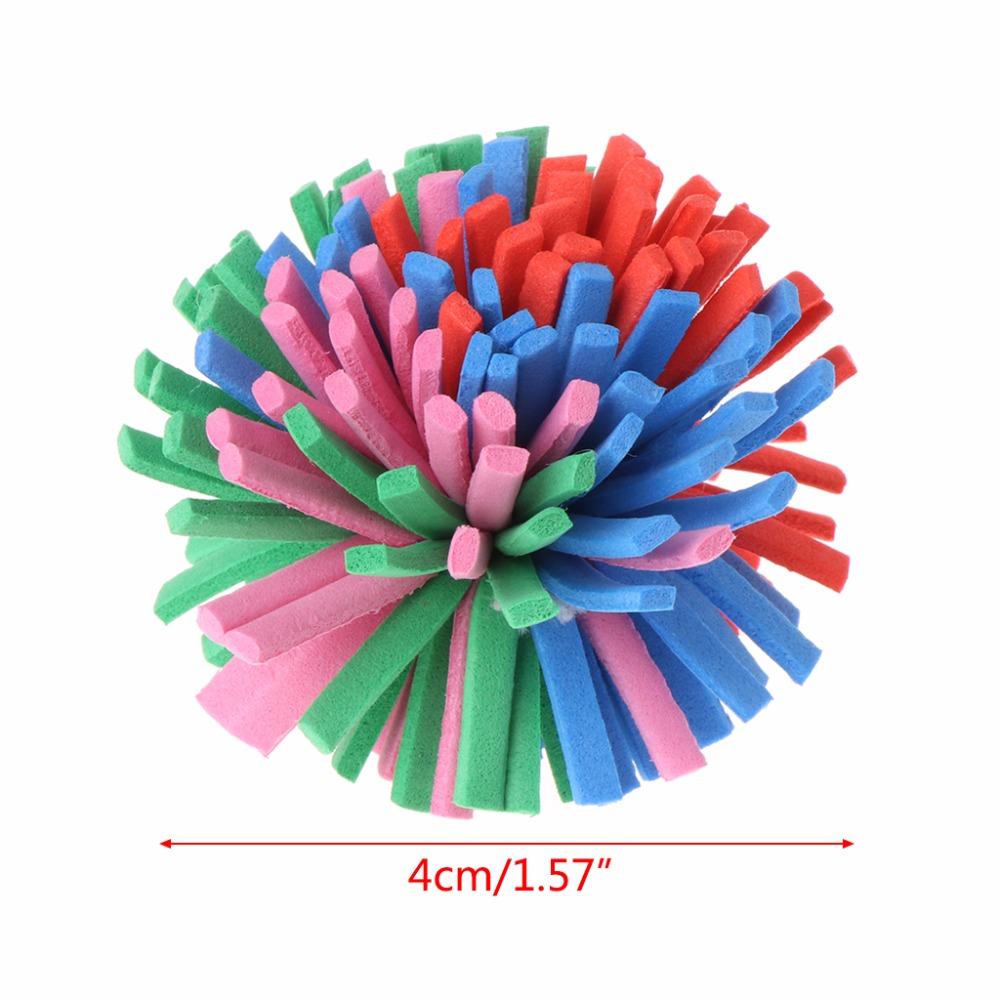 5pcs Pet Cat Toys EVA Colorful Flower Ball Soft Dog Puppy Kitten Chew Bite Interactive Funny Play Balls Toy Cat Supply