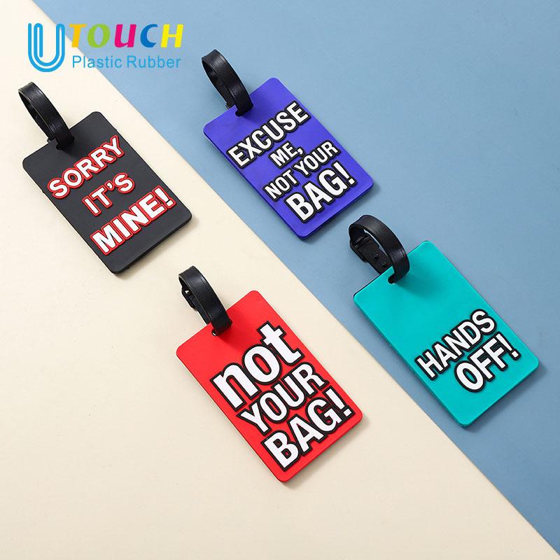 Soft PVC Rubber Luggage Tag with Boarding Strap and ID/Card Holder