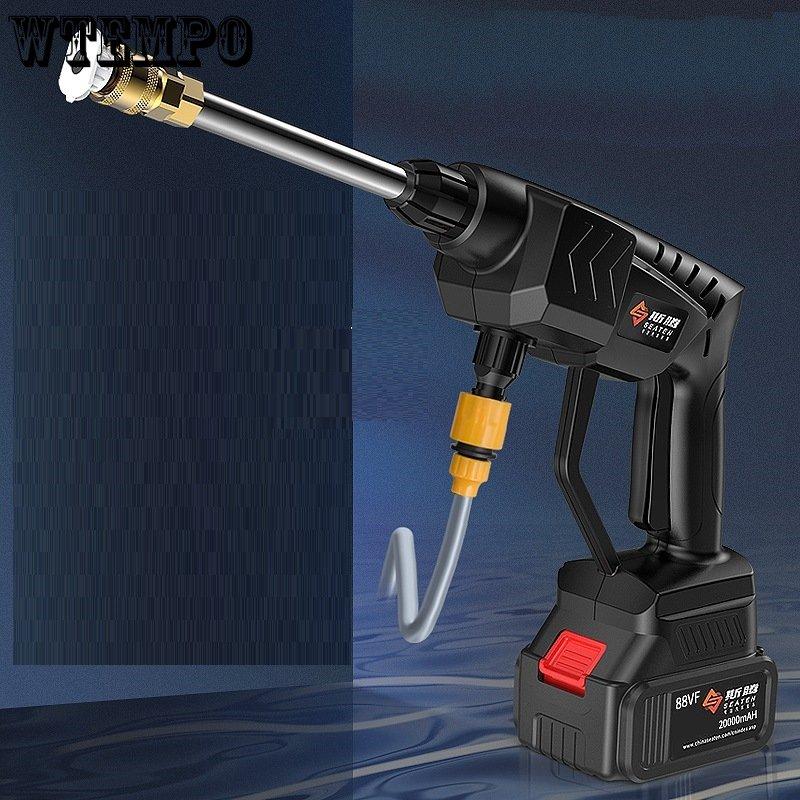Bezdrátová vysokonapěťová myčka aut Přenosná lithiová baterie stříkání Mytí auta Vodní pistole Mytí aut pro domácnost Vysoký výkon