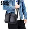 LAOSHIZI Brand Man Messenger Bag Genuine Leather Crossbody Bag Fashion Male Travel Tote Bag Shoulder Bag