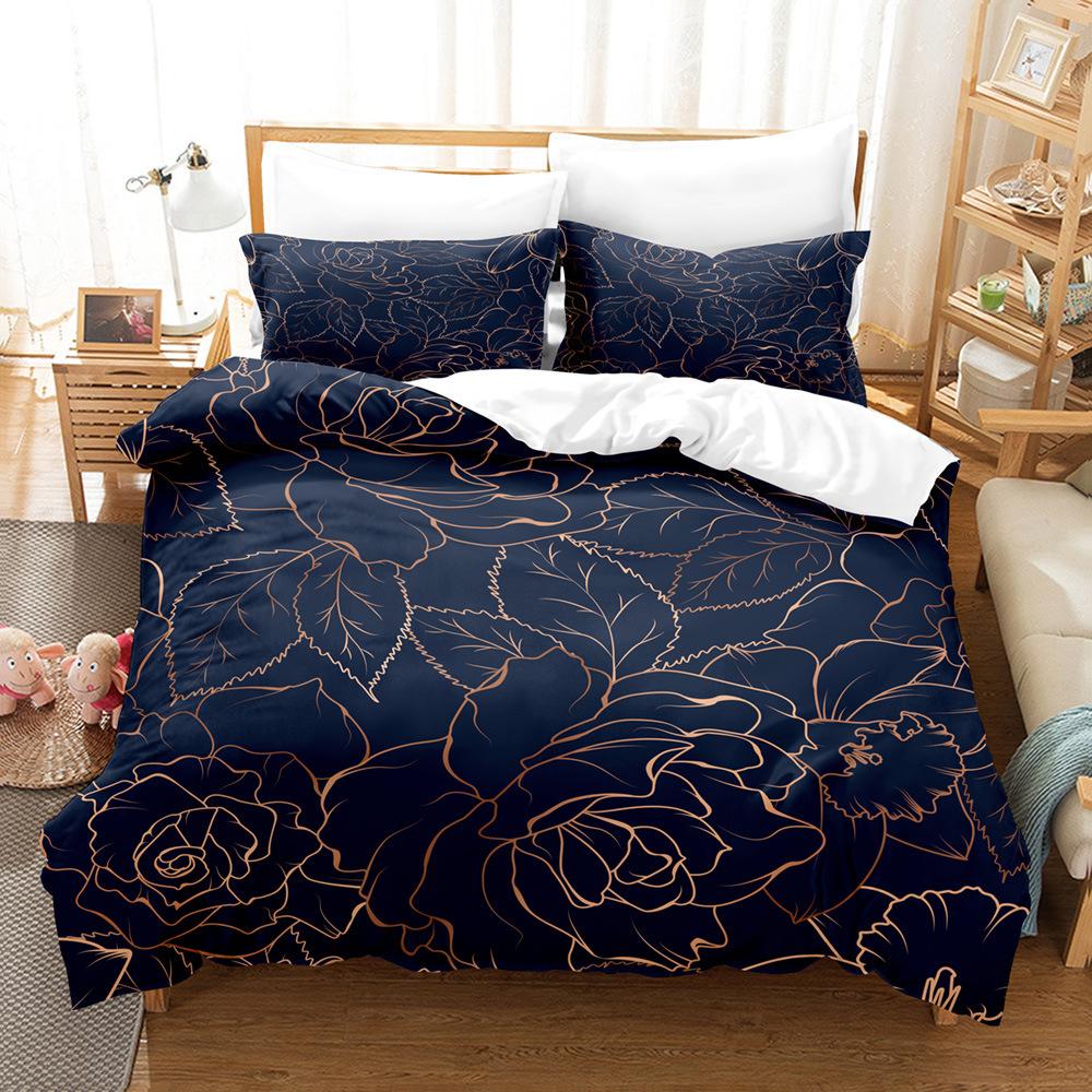 Sanded Art Pattern Three-Piece Digital Printing Bedding