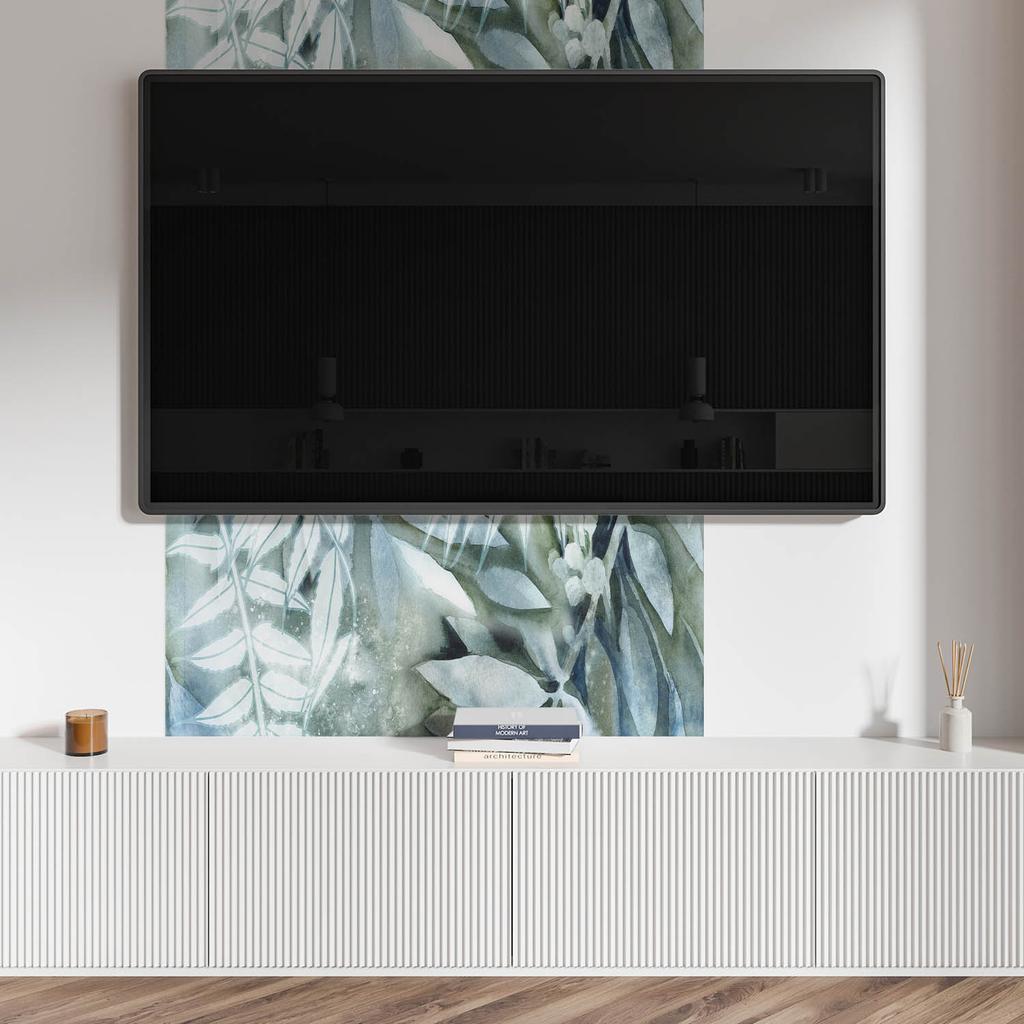 Panel Z Nadrukiem Winylowy Samoprzylepny 100X50 Cm Roślinne Wzory Akwarelowe