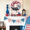 USA Independence Day Wreath, American Flag Patriotic  Wreath Front Door Decoration