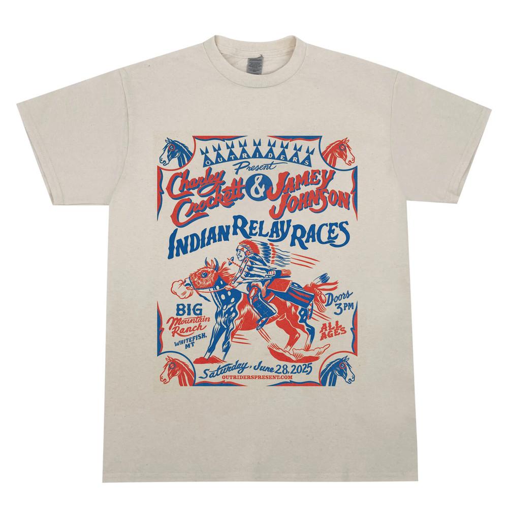 

Charley Crockett Outriders Indian Relay T Shirt Size S5XL Unisex T-Shirt XXXXL