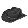 New Western Cowboy Straw Hat Retro Straw Hat Fashion Jazz Hat Top Hat