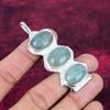 Aquamarine Gemstone Pendant, 925 Solid Sterling Silver Pendant Jewelry, Handmade Antique Jewelry Gift For Mother