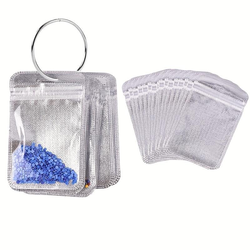 

100/50pcs Ziplock Bags 5D DIY Rhinestones Painting Tools Self Adhesive Bags Drills Glued Stone Storage Sealing Bag Craft Supplies 50
