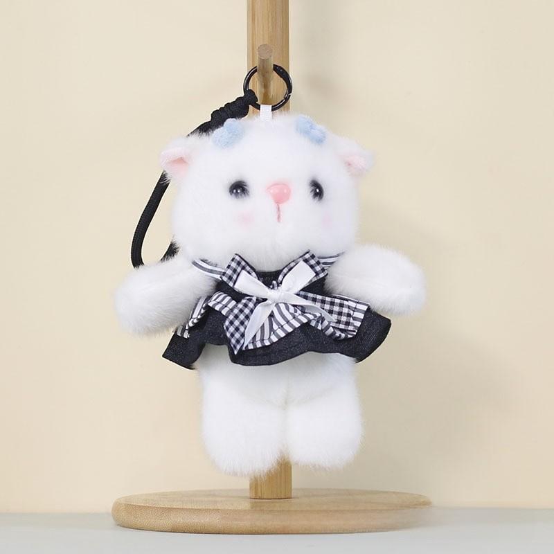 Plush Cat Keychain Cute Cat Plush Toy For Bag Decor And Collectors