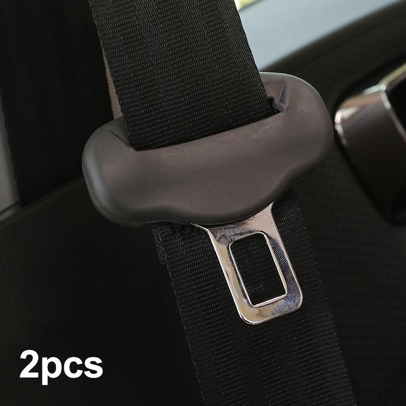 2Pcs Anti-Scratch Rubber Car Seat Buckle Protector Clip Protection Cover Universal Seat Belt Buckle Cover For Suv Sedan