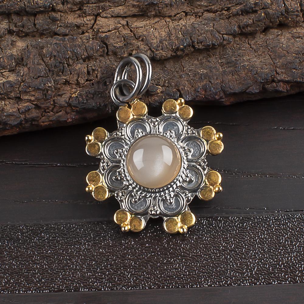 

Изящные украшения из персикового лунного камня, подвеска из стерлингового серебра 925 пробы, великолепная серебряная подвеска ручной работы, для свадебного подарка 1.26 Inches персиковый