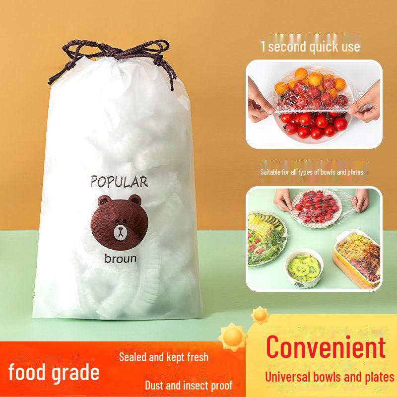 Набор утолщенной эластичной пластиковой пленки для тарелок мисок и домашнего хозяйства 100pcs 443₽