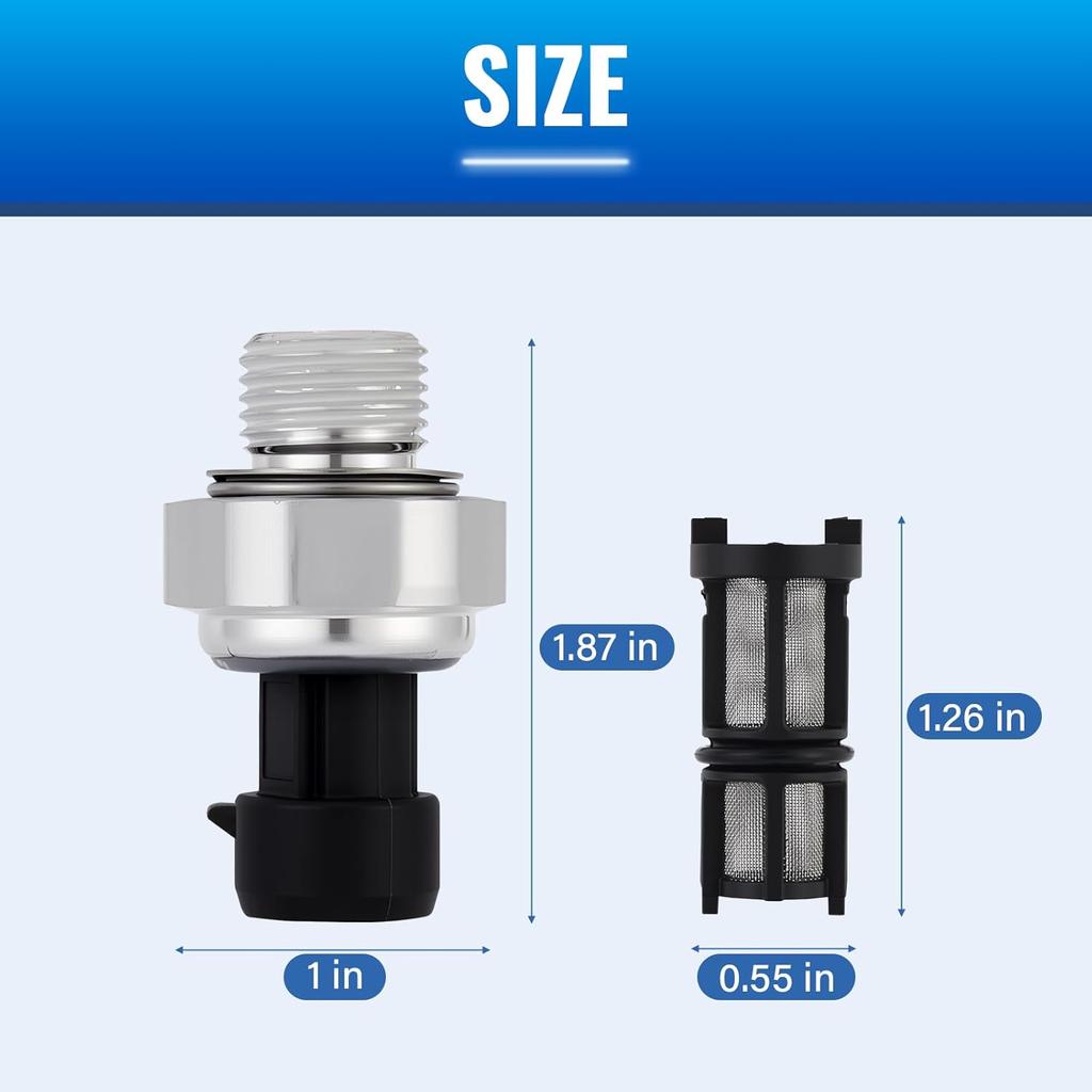 12677836 Oil Pressure Sensor Filter D1846A, Switch/Sending Unit for 2003-2008 Chevy Silverado 1500 2500 3500 Tahoe Suburban Avalanche Trailblazer