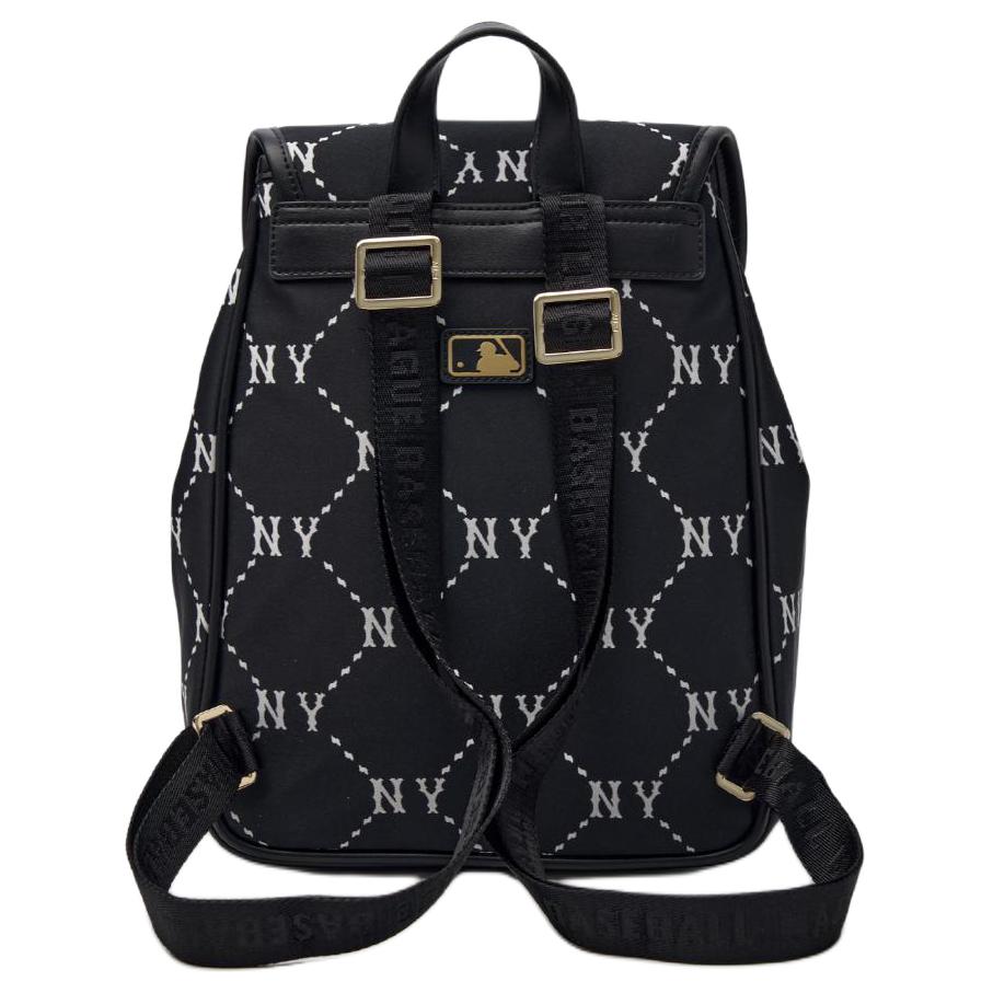 New MLB Polyester Backpack Regular Women's Black 7ABKMD45N-50BKS