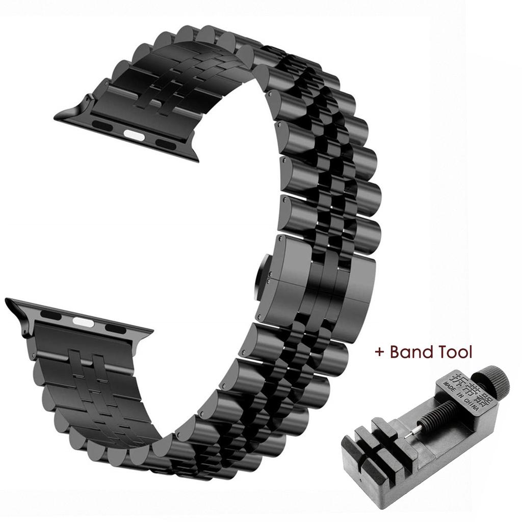 Stainless Steel Strap For Apple Watch Band 40mm 44mm 42mm 45mm 49mm Luxury Metal Bracelet for IWatch Series 1 2 3 4 5 6 7 8 9 SE